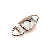 All Metal Construction Infinite Zig-Zag Ripple Carving Rose Golden Cigar Cutter/Scissor with 2 Blade
