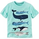 カーターズ Carter's/ ホエールグラフィックティ ブルー トップス半袖Tシャツ 6ヶ月【並行輸入】