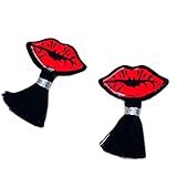 【cherie mimi-minilbreak】Lipフリンジピアス アクセサリー袋付 レッド