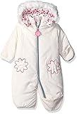 Kensie Baby Girls' Pram with Faux Fur Hood Trim Winter White 3-6 Months [並行輸入品]