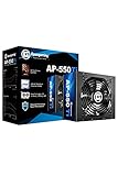 Apexgaming APシリーズ 80 PLUS Bronze認証 550W 光触媒 除菌 消臭 ATX電源 PSU AP-550Ti PSEケーブル