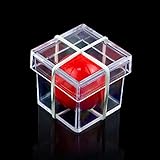 【手品 マジック】クリスタルボックスとボール ボールが透明ボックスに入る 貫通マジック 近景マジック道具 手品道具