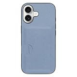 LOOF CASUAL-SLOT iPhone17 用 ケース カバー カード収納 背面 レザー スマホケース ストラップホール カードポケット シンプル 耐衝撃 薄型 軽量 leather [クラウディブルー]