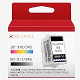BR-office BC-310XL/311XL（BC-345XL/346XL共用）詰め替えインクカートリッジ キャノン用 CANON用 BC-310/345ブラクラ BC-311/346カラー 1個 BLACK 対応機種:PIXUS MP493/MP490/MP480/MP280/MP270/MX420/MX350/iP2700/TS3330【説明書付き／個別包装】