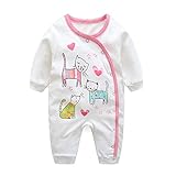 エルフ ベビー(Fairy Baby)新生児服 カバーオールロンパース 前開き 長袖 四季兼用 可愛い猫柄 12M