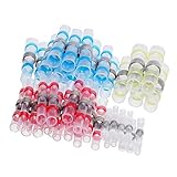 P Prettyia 熱収縮　はんだスリーブ　熱収縮バット　防水　ワイヤ　スプライス　コネクタ　約50個　耐久性