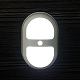 TKSTARワイヤレス赤外線デュアル2モーションセンサー夜間ライト80,000h、AAAバッテリーPowered 10明るいLED 120度0.7 W電源のためのセンサーライト保存キャビネット、デスク
