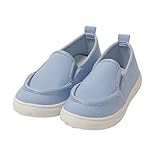 JOKnet キッズ ローファー風 キャンバス スリッポン スニーカー シューズ 子供靴　アウトレット フラットライトブルー 24(15cm)