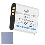 Power-connoisseurリチウムイオン充電池LI-90B LI-92B Li90B交換バッテリー『カメラレンズクリーニングクロスをプレゼント』【3.7V 1800mAh】交換用の電池 対応互換OlympusStylus TG-Trackerカメラ用バッテリー2022LT.