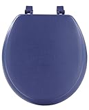Achim Home Furnishings TOVYSTNY04 17-Inch Fantasia Standard Toilet Seat, Soft Navy [並行輸入品]