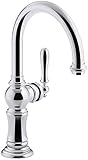 KOHLER K-99264-CP Artifacts Single-Hole Bar Sink Faucet with 13-1/16-Inch Swing Spout and Arc Spout 