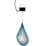 Sunnydaze 12インチ装飾3d Whirligig Wind Spinner – オプション With Corded Electric Motor ブルー SHE-515-706
