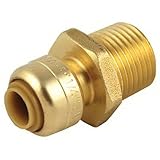 Sharkbite Brass Male Adapter (Push x Male Pipe)-1/4"X1/2"M ADAPTER (並行輸入品)