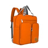 CYCLETRACK　マザーズリュック ママバッグ 多機能デイバッグ レディース 赤ちゃん用品収納 大容量 軽量 通学 旅行 出張 出産祝い バックパック ４way (オレンジ)