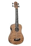 KALA カラ U・Bass ウクレレベース Exotic Wood Series キルテッドアッシュボディ ラウンドワウンド弦仕様 UBASS-QA-FS [ギグバッグ付属] 【国内正規品】