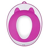 ベビーフート　補助便座　赤ちゃん　子供用トイレ便座　　ソフトおまる　便座　トイレトレーニング 　 トイレットトレーナー ホワイトブラック (ピンク)