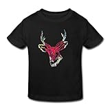 星 メンズ日本 花 飾り 鹿 Tシャツ 4 Toddler
