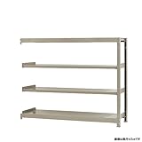 軽中量棚150kg 連結 幅150×奥行60×高さ120cm 4段 アイボリー 150kg/段