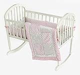 ベビードール寝具クロコMinkyクレードル寝具セット、ピンク/アイボリー