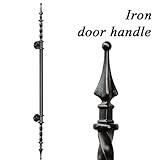 アイアン 取っ手 ドアハンドル ロング HRT-0004R 面付けタイプ ハンドメイド ブラック
