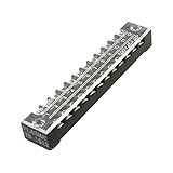 バリア・ターミナルブロック，SODIAL(R) 5ｘデュアル行12ポジションバリアスクリューターミナルストリップ　600V 15A