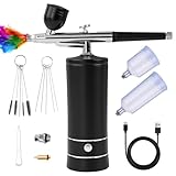 エアブラシ コンプレッサー エアブラシ 充電式 塗装 ガンダムマーカー エアブラシ USB type-C エアブラシ 口径0.3mm ルアースプレーです 模型 塗装 小型 軽量