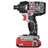 Factory-Reconditioned Porter-Cable PCCK640LBR 20V MAX Cordless Lithium-Ion 1/4 in. Hex Impact Driver