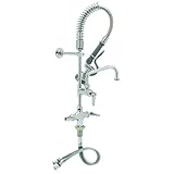 T&S Brass MPZ-2DLV-08-CR Mini-PRU Deck Mount with B-0113 and B-0107, 8 Swing Nozzle, Vacuum Breaker,