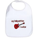 CafePress My Babysitter Rocks Bib - Standard Cloud White [Apparel] ... by CafePress