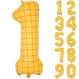 数字バルーン トイストーリー 1歳 ナンバー 数字1 イエロー 風船 マット 大きい 誕生日 パーティー 部屋装飾 お祝い 記念日 飾り付け 風船 40インチ (1,イエロー)