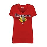 NHL Chicago Blackhawks半袖VネックTシャツ、4 x、レッド