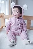 (チェリーレッド) CherryRed ベビー＆キッズ用 ファション カバーオール ロンパース 着ぐるみ キッズコスチューム 子供 男の子 女の子 出産 祝い パジャマ 防寒着 もこもこ 裏起毛 ピン
