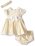 Little Meベビー女の子ドレスand Panty withヘッドバンド カラー: イエロー
