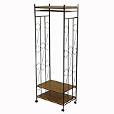 収納棚付ハンガーラック Ａ 送料無料！【直送】