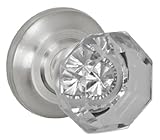 Fusion Hardware P-16-Z2-0-BRN Full Set Victorian Clear Passage Knob with Cambridge Rose Adjustable B