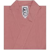 作務衣 さむえ 男女兼用 上下セット 【粋伝】 ゆったり動きやすい部屋着 (通年生地) Mサイズ 綿100% (ピンク)