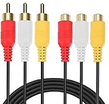 Sound Wave 3RCA 延長ケーブル オス メス 3M AV延長ケーブル 3.0m RCA/ピンプラグ×3(オス)-RCA/ピンジャック×3(メス) 300cm +F.Wave オリジナル レザー調 MicroFiber お手入れクロスセット 3RCA MF (3M)