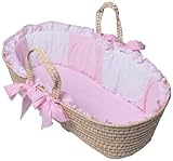 Baby Doll Bedding Gingham Moses Basket Pink [並行輸入品]