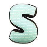 One Grace Place Puppy Pal Boy Letter Pillow S, Powder Blue, Sage Green, Chocolate Brown, Orange, Whi