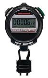 CREPHA(クレファー) ストップウォッチ デジタル スポーツ アラーム ラップ カウントダウン タイマー ブラック TEV-4013-BK