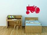 Tractor Picture Art - Kids Boys Bedroom - Peel & Stick Sticker - Vinyl Wall Decal - Size : 12 Inches