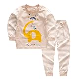 yanwang 100 %オーガニックコットン赤ちゃん男の子女の子パジャマセット長袖寝間着( 3 m-5t ) カラー: イエロー