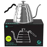 POUR OVER Coffee Kettle 1L - Stop Burning Your Beans - THERMOMETER Built-in by Coffee Gator - For Perfect Hand Drip Coffee by Coffee Gator