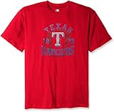 MLB Texas RangersメンズチームグラフィックShort SleevedグラフィックTシャツ、Xラージ/トール、レッド