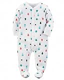 カーターズ Carter's ベビー服 カバーオール 足つき 長袖 男の子 白&モンスター (6months(61-67cm)) [並行輸入品]