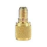 R410a真ちゅう製アダプタ1/4 "雄と5/16" SAE雌チャージホースHS582