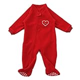 Anak Jujur フリース ジャンプスーツ ベビーの防寒に【レッド:80】