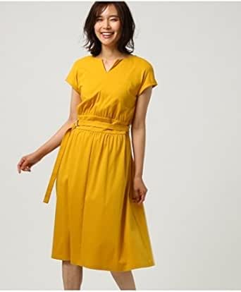 Amazon アンタイトル Untitled 洗える 超長綿オーガニックコットン フレアワンピース 02 M マスタード 033 ワンピース チュニック 通販