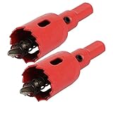 uxcell バイメタルホールソー ドリルツール 三角シャンク 22.5mm直径 M42 HSS 2個入