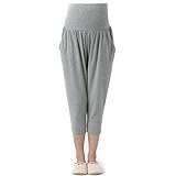 マタニティリラックスクロップドパンツ　　杢グレー　サイズ:ﾏﾀﾆﾃｨL